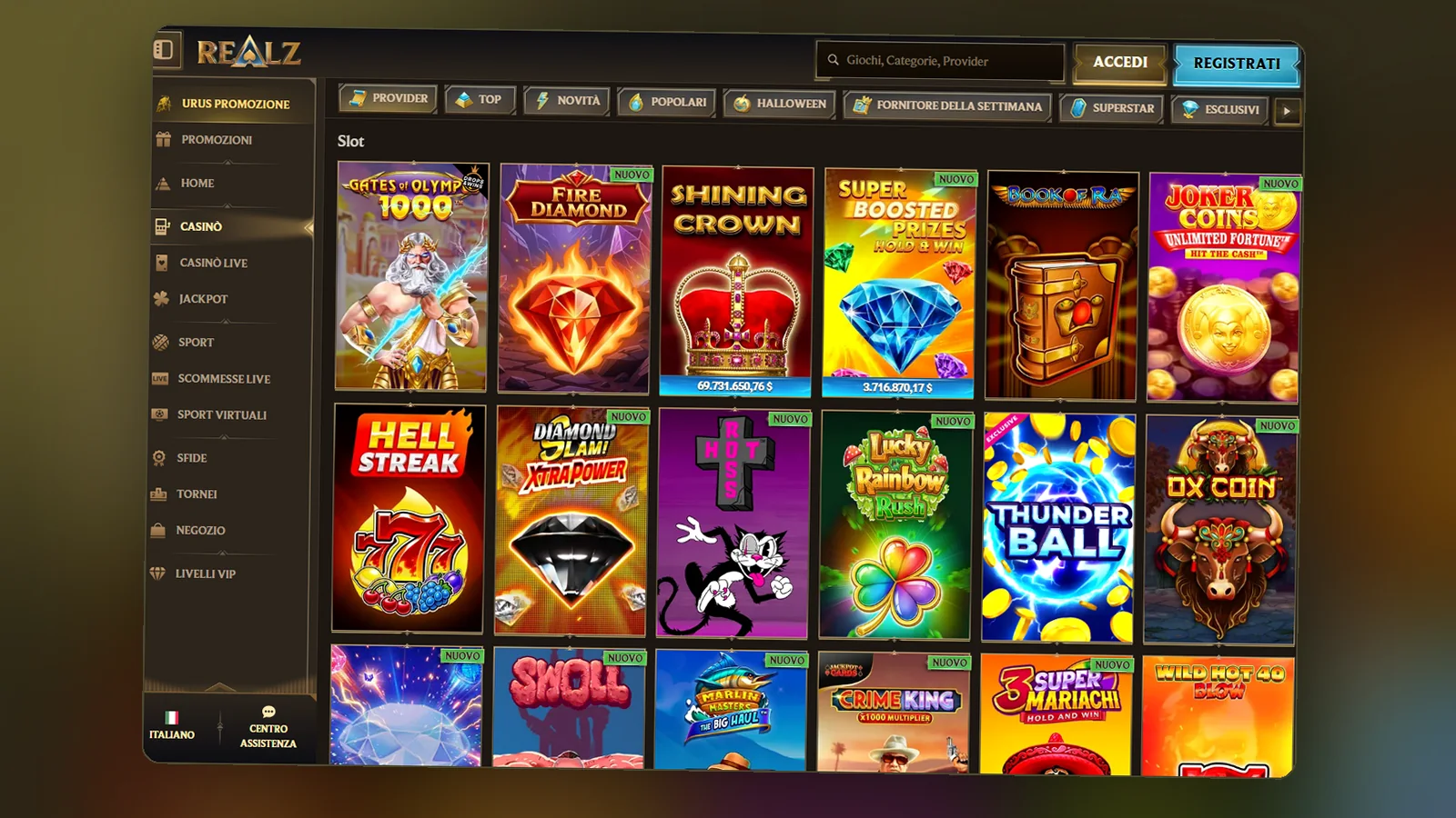 Realz slot